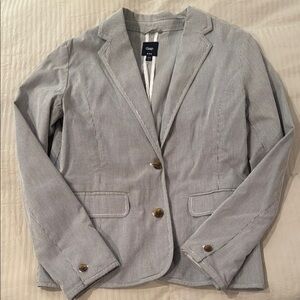 Gap Light Gray Striped Blazer